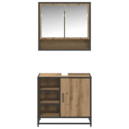 Bathroom Furniture Set 2 pcs Artisan Oak Engineered Wood