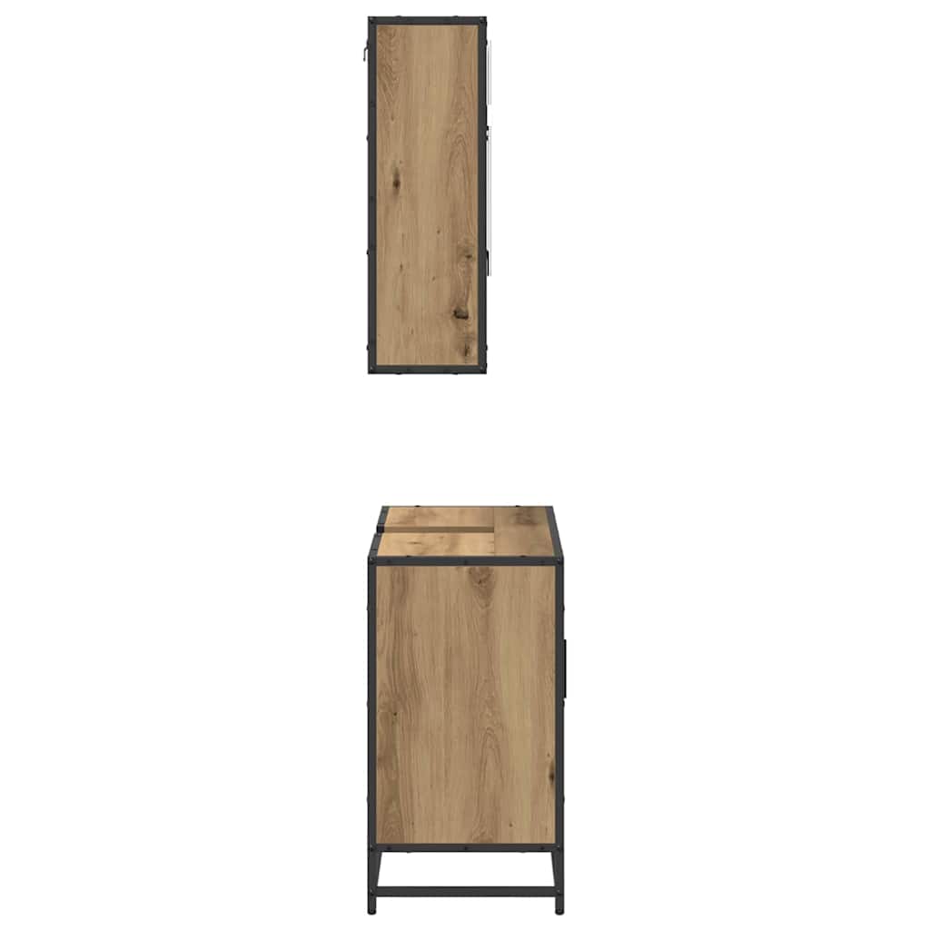 Bathroom Furniture Set 2 pcs Artisan Oak Engineered Wood