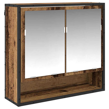 Bathroom Furniture Set 3 pcs Old wood Engineered wood and steel