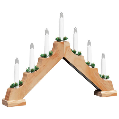 Christmas Candle Bridge 3 pcs Brown 39.5 x 5 x 29 cm