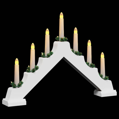 Christmas Candle Bridge 3 pcs White 39.5 x 5 x 29 cm