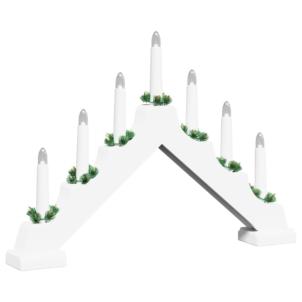 Christmas Candle Bridge 3 pcs White 39.5 x 5 x 29 cm