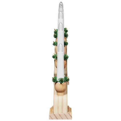 Christmas Candle Arch with 10 LED Candles Brown 47 x 5 x 29 cm