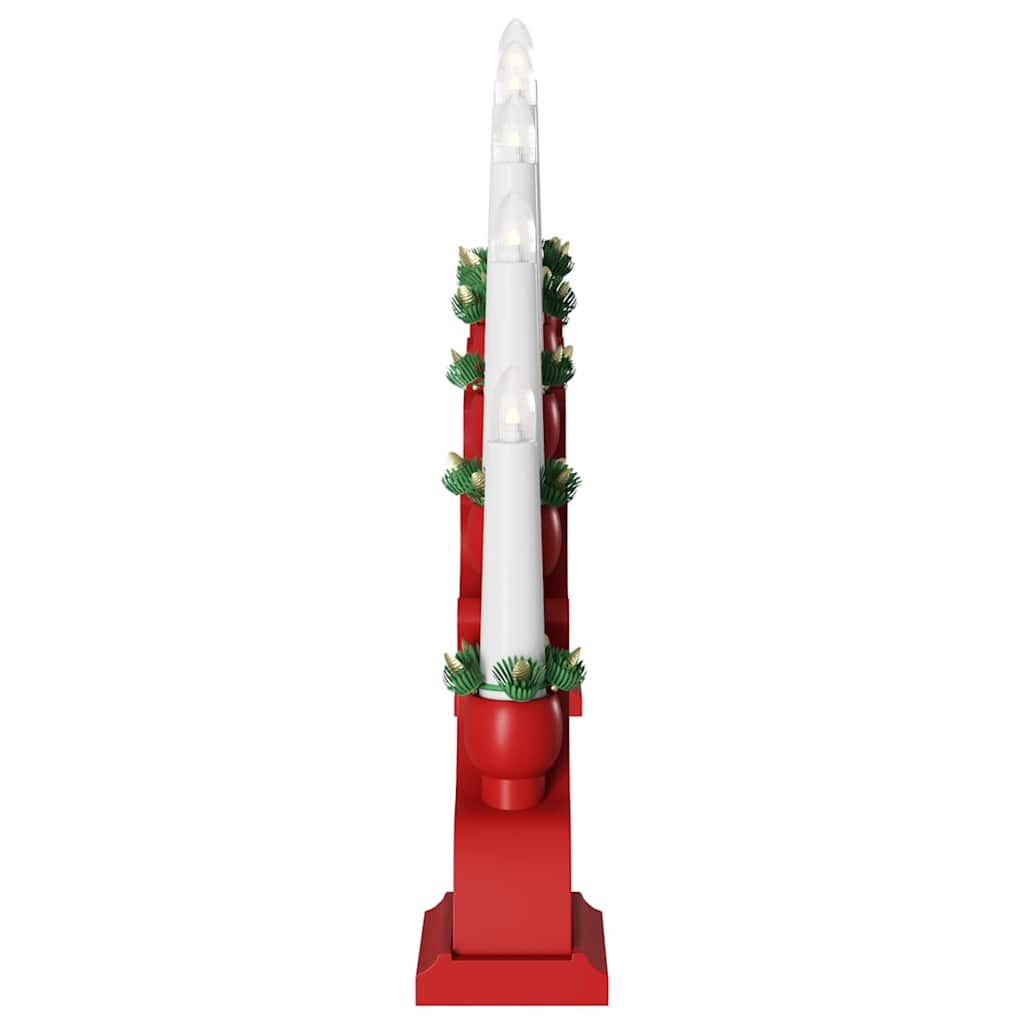 Christmas Candle Arch with 10 LED Candles 3 pcs Red