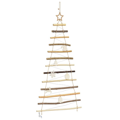 Christmas Tree with 50 LEDs Natural 120 cm Solid Ash wood