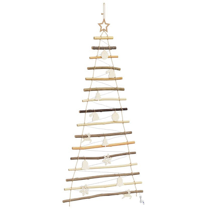 Christmas Tree with 80 LEDs Natural 150 cm Solid Ash wood