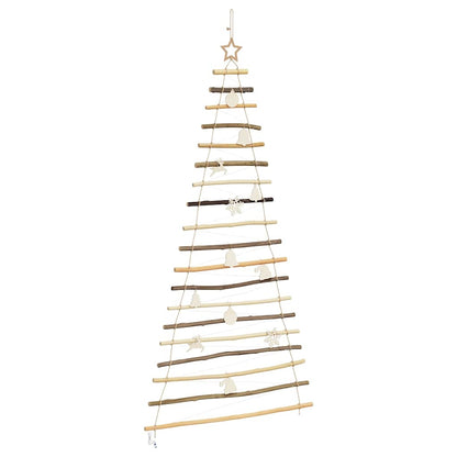 Christmas Tree with 100 LEDs Natural 180 cm Solid Ash wood