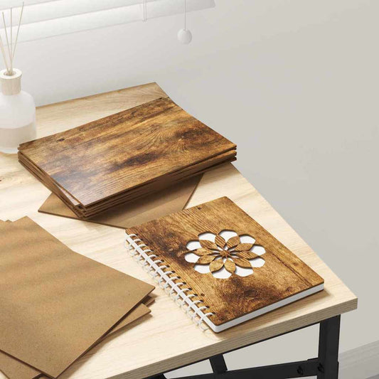 Decor Panels 12 pcs Smoked oak 15 x 21 x 0.3 cm Engineered wood