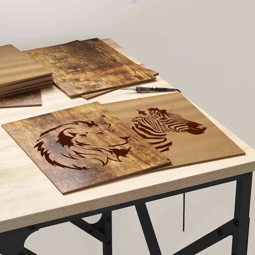Decor Panels 150 pcs Smoked oak 15 x 21 x 0.3 cm