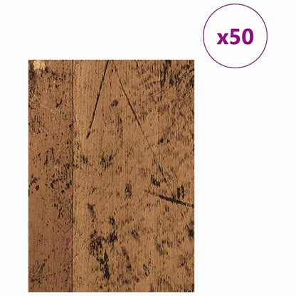 Decor Panels 50 pcs Old wood 15 x 21 x 0.3 cm Engineered wood