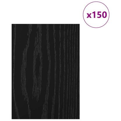 Decor Panels 150 pcs Black oak 21 x 30 x 0.3 cm Engineered wood