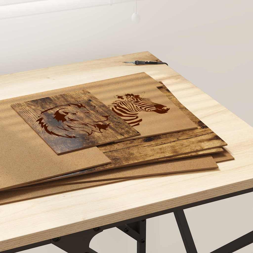 Decor Panels 12 pcs Smoked oak 30 x 42 x 0.3 cm Engineered wood