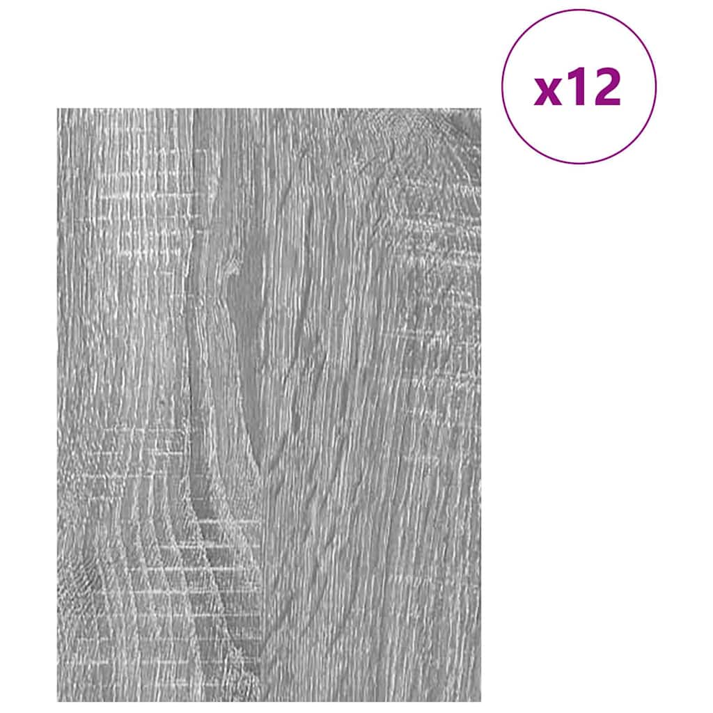 Decor Panels 12 pcs Grey sonoma 30 x 42 x 0.3 cm