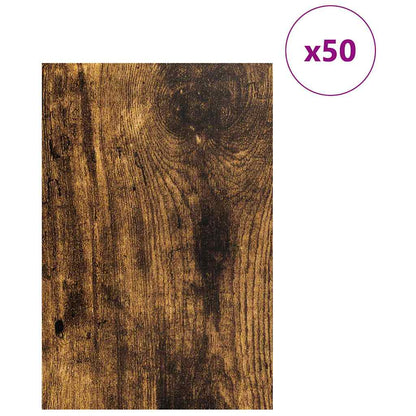 Decor Panels 50 pcs Smoked oak 40 x 60 x 0.3 cm Engineered wood