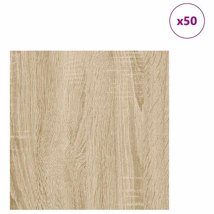Decor Panels 50 pcs Sonoma oak 30 x 30 x 0.3 cm Engineered wood