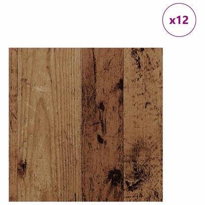 Decor Panels 12 pcs Old wood 30 x 30 x 0.3 cm Engineered wood