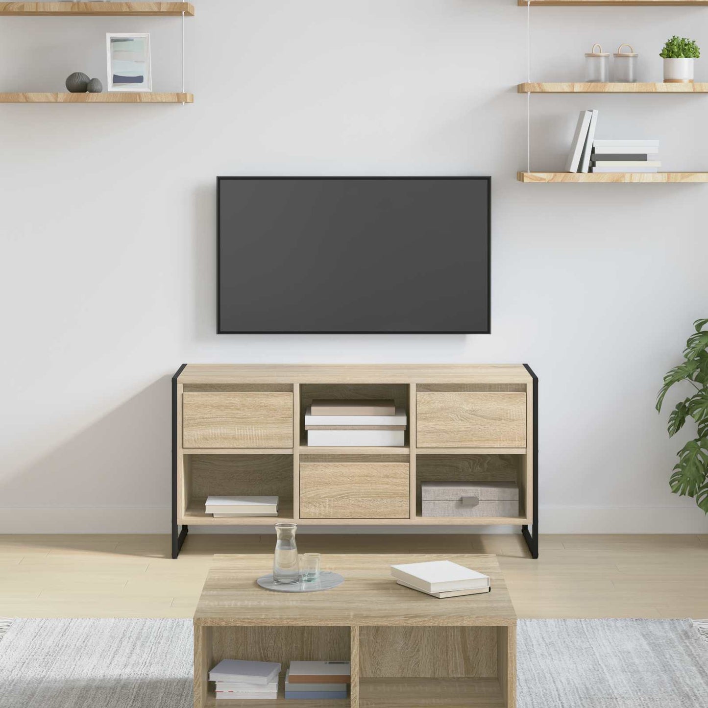 TV Cabinet Sonoma 100 x 36 x 49.5 cm Engineered Wood