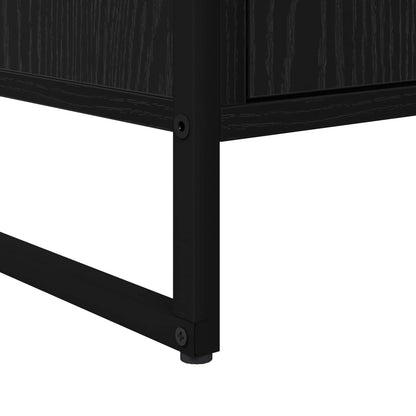 TV Cabinet Black Oak 140 x 36 x 49.5 cm Engineered Wood