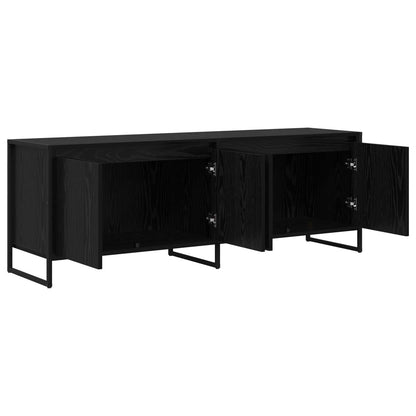 TV Cabinet Black Oak 140 x 36 x 49.5 cm Engineered Wood