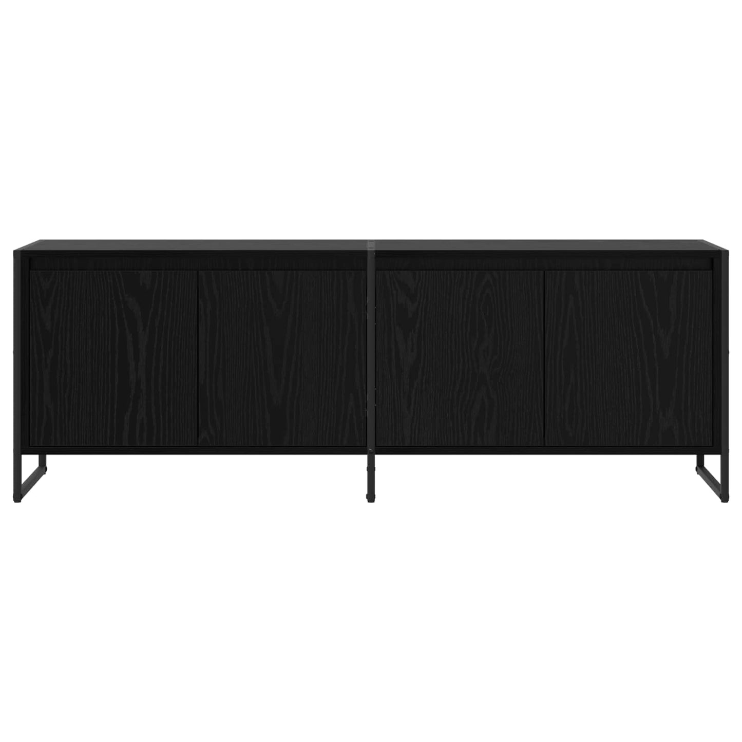 TV Cabinet Black Oak 140 x 36 x 49.5 cm Engineered Wood