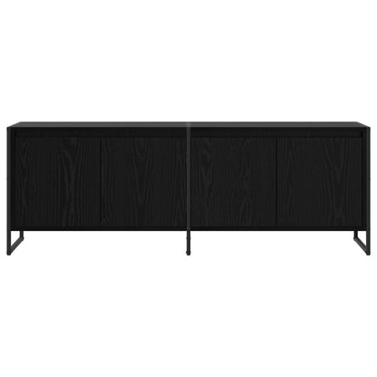 TV Cabinet Black Oak 140 x 36 x 49.5 cm Engineered Wood