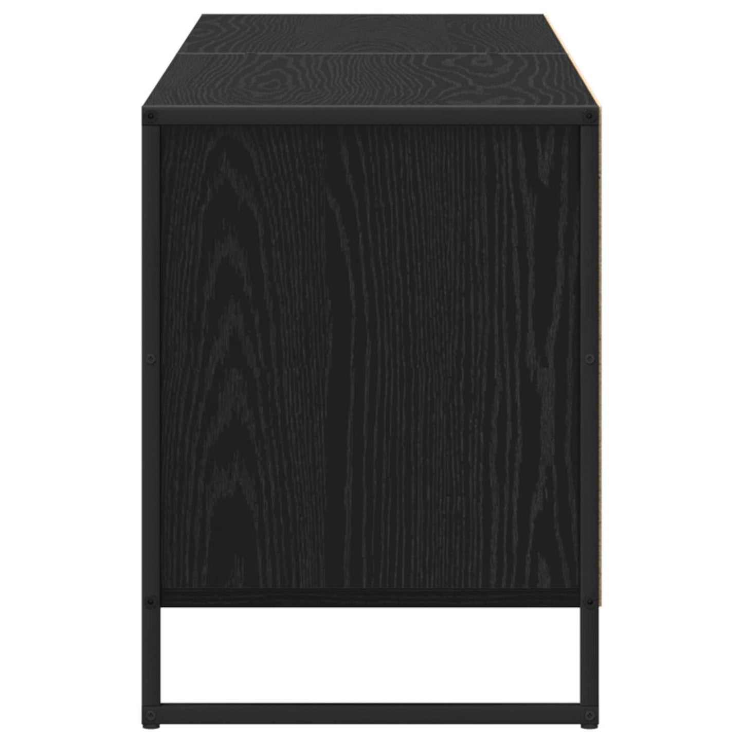TV Cabinet Black Oak 140 x 36 x 49.5 cm Engineered Wood