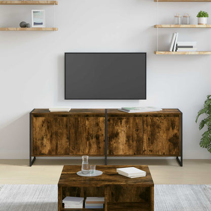 TV Cabinet Smoke Oak 140 x 36 x 49.5 cm Engineered Wood