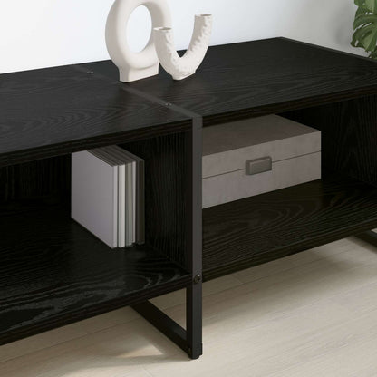 TV Cabinet Black Oak 170.5 x 36 x 30.5 cm Engineered Wood