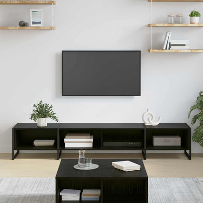 TV Cabinet Black Oak 170.5 x 36 x 30.5 cm Engineered Wood