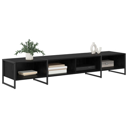 TV Cabinet Black Oak 170.5 x 36 x 30.5 cm Engineered Wood