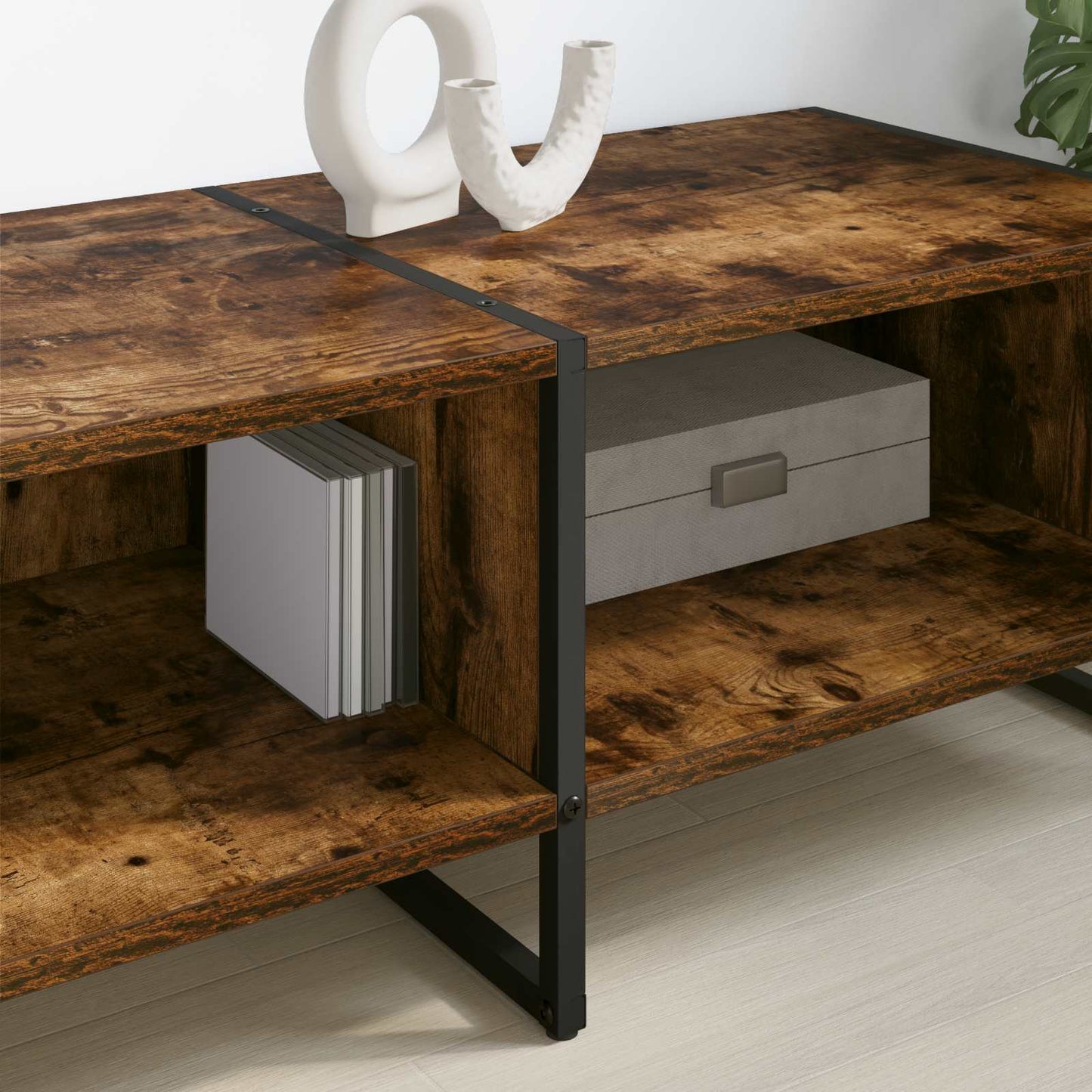 TV Cabinet Smoke Oak 170.5 x 36 x 30.5 cm Engineered Wood