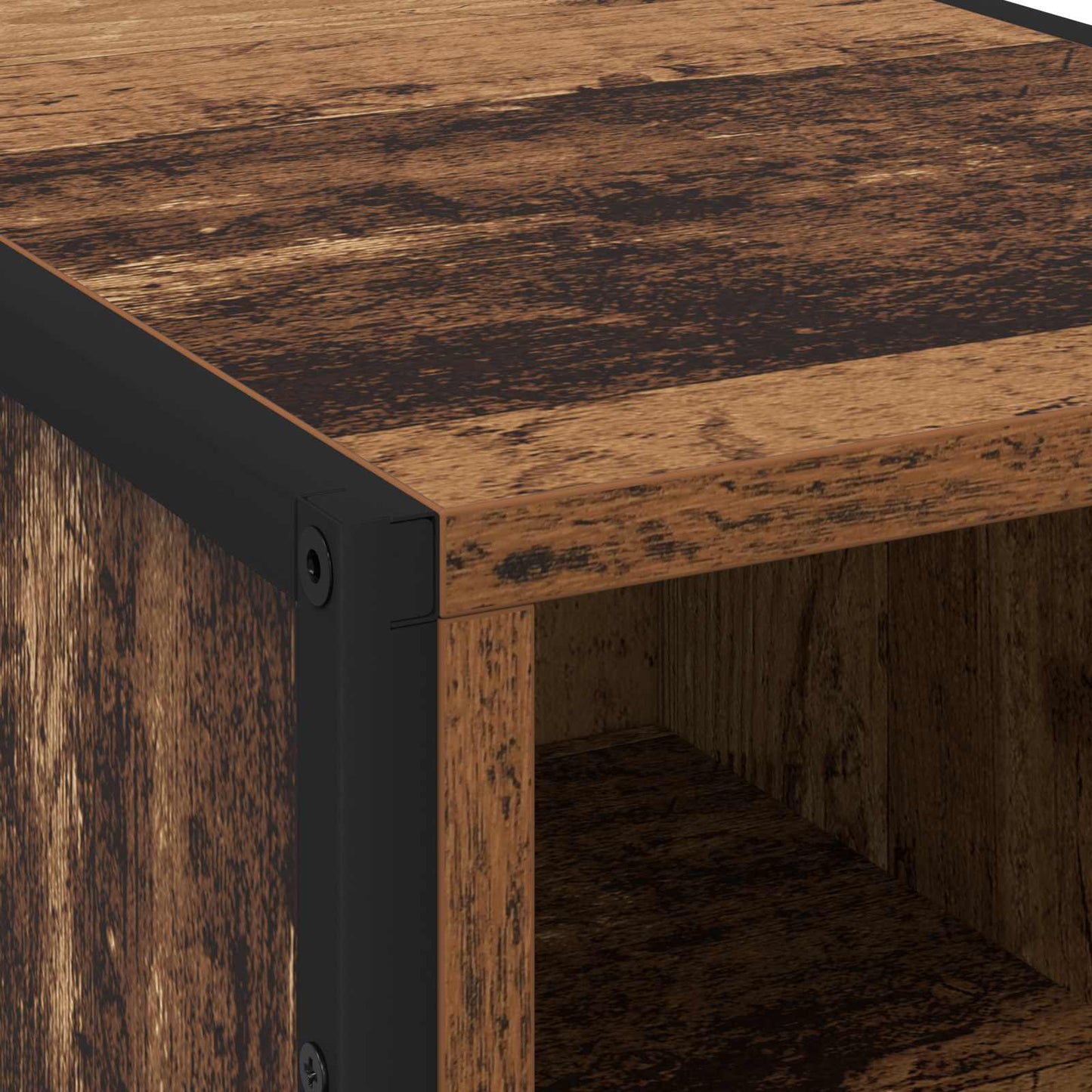 Bedside Table Old Wood 39.5 x 30 x 50 cm Engineered Wood