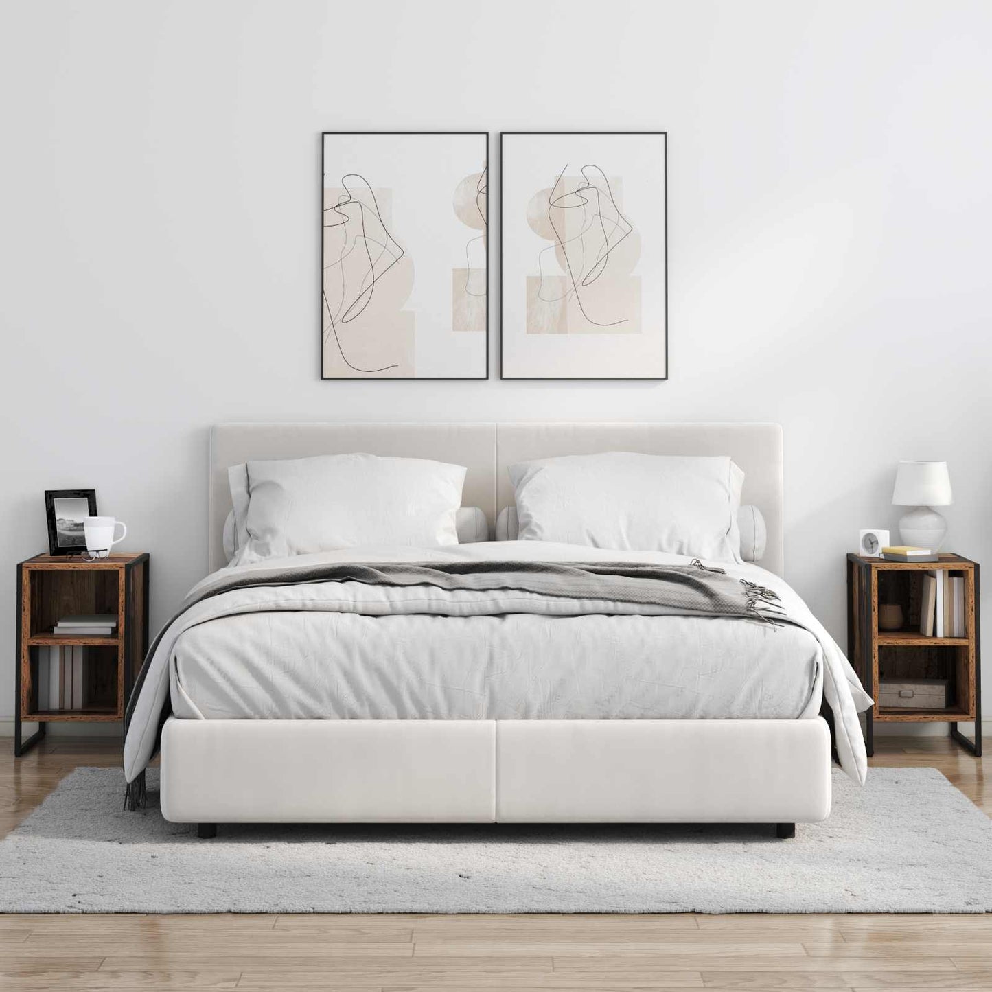 Bedside Table Old Wood 39.5 x 30 x 50 cm Engineered Wood