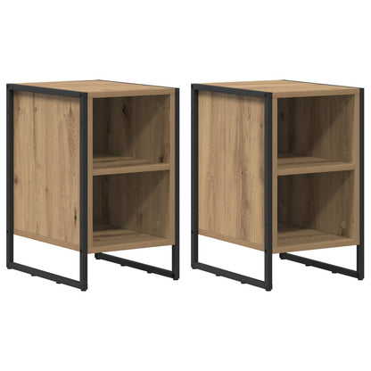 Bedside Table 2 pcs Artisian Oak 39.5 x 30 x 50 cm