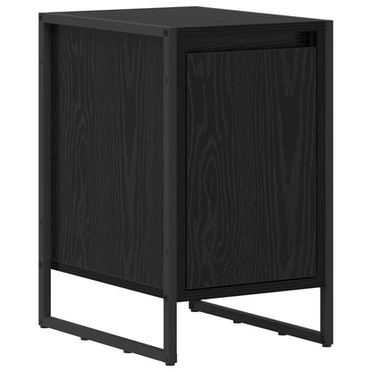 Bedside Table Black Oak 39.5 x 30 x 50 cm Engineered Wood