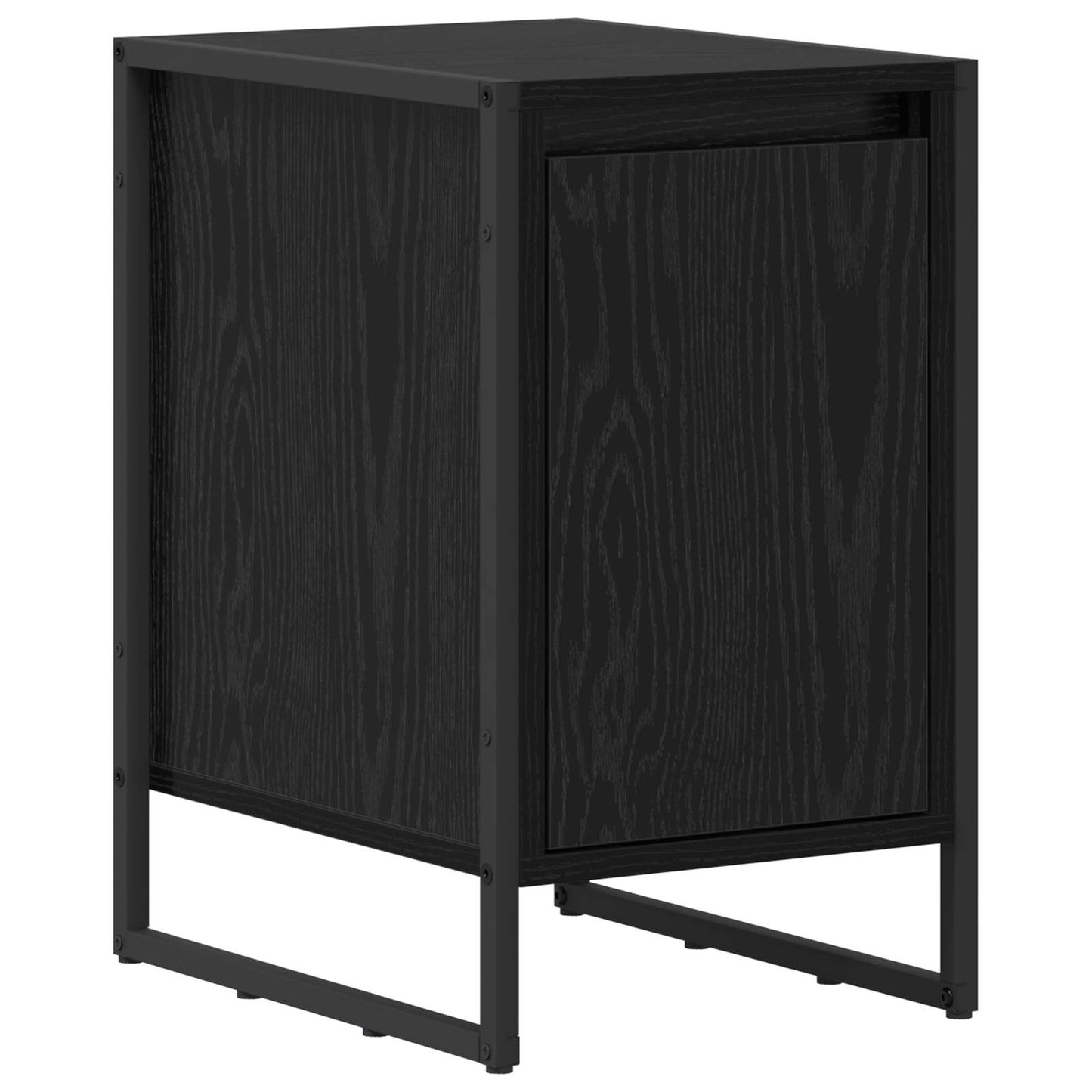 Bedside Table 2 pcs Black Oak 39.5 x 30 x 50 cm Engineered Wood