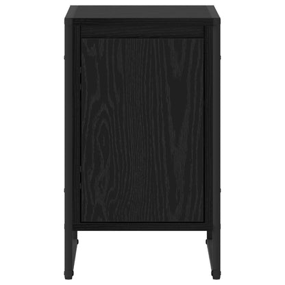 Bedside Table 2 pcs Black Oak 39.5 x 30 x 50 cm Engineered Wood