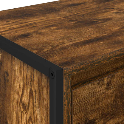 Bedside Table Smoke Oak 39.5 x 30 x 50 cm Engineered Wood