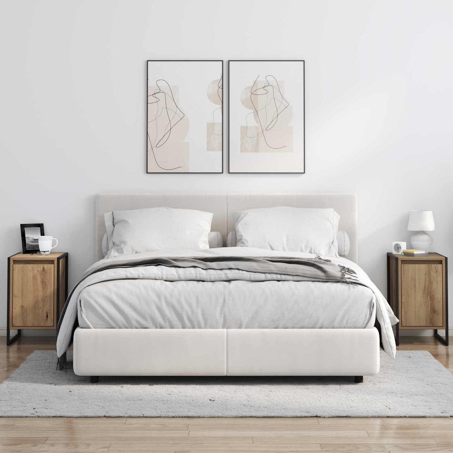 Bedside Table Artisian Oak 39.5 x 30 x 50 cm Engineered Wood