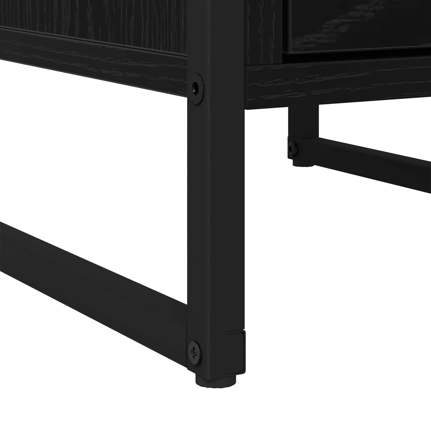 Bedside Table Black Oak 39.5 x 30 x 50 cm Engineered Wood