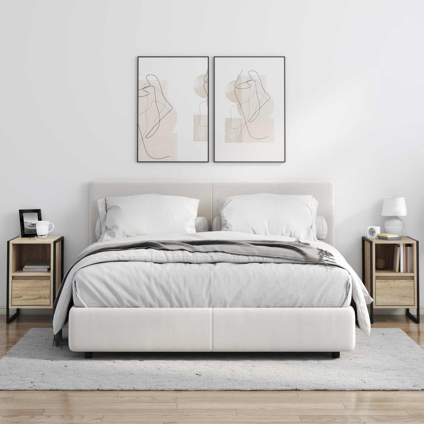 Bedside Table 2 pcs Sonoma 39.5 x 30 x 50 cm Engineered Wood