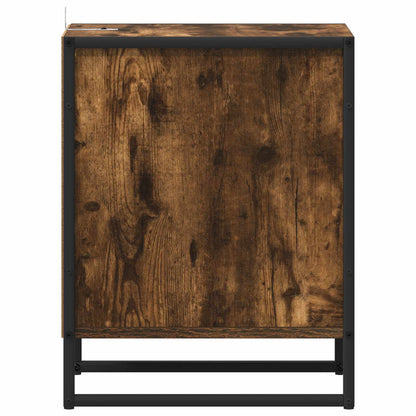 Bedside Table Smoke Oak 39.5 x 30 x 50 cm Engineered Wood