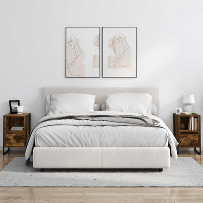 Bedside Table 2 pcs Smoke Oak 39.5 x 30 x 50 cm Engineered Wood