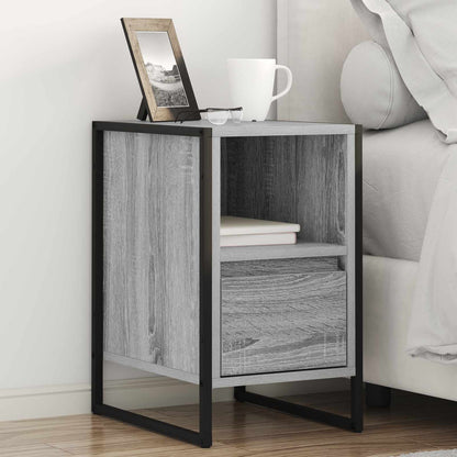 Bedside Table Grey Sonoma 39.5 x 30 x 50 cm Engineered Wood