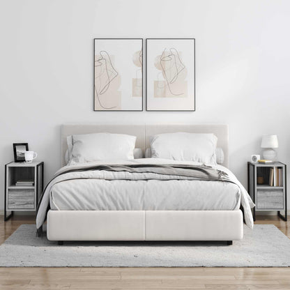 Bedside Table with Drawer 2 pcs Grey Sonoma 39.5 x 30 x 50 cm