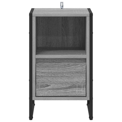 Bedside Table with Drawer 2 pcs Grey Sonoma 39.5 x 30 x 50 cm