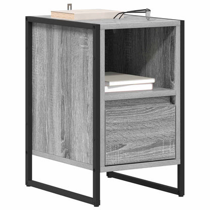 Bedside Table with Drawer 2 pcs Grey Sonoma 39.5 x 30 x 50 cm