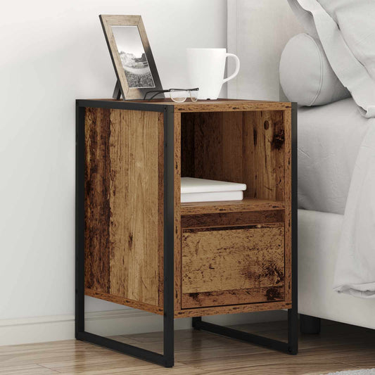 Bedside Table Old Wood 39.5 x 30 x 50 cm Engineered Wood