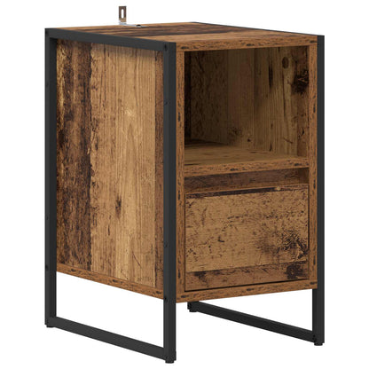 Bedside Table Old Wood 39.5 x 30 x 50 cm Engineered Wood