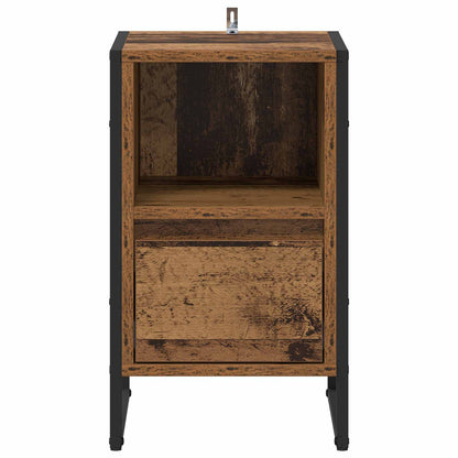 Bedside Table Old Wood 39.5 x 30 x 50 cm Engineered Wood
